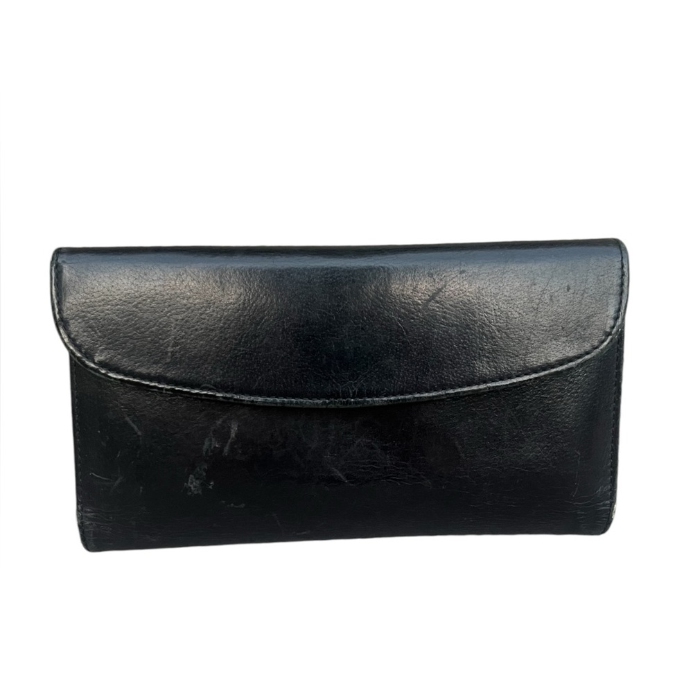 Vintage Coach Water Buffalo Combination Wallet
Checkbook Black Leather 4859 Used